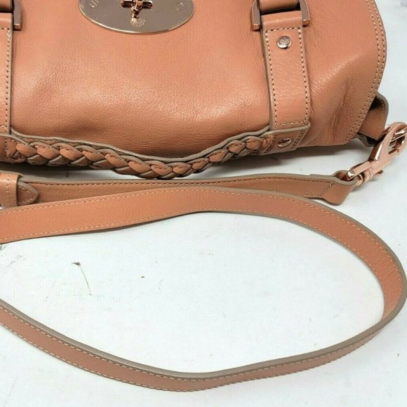Mulberry Alexa Peach Soft Buffalo Leather Medium Satchel Shoulder Hand Bag Auth - Picture 4 of 12